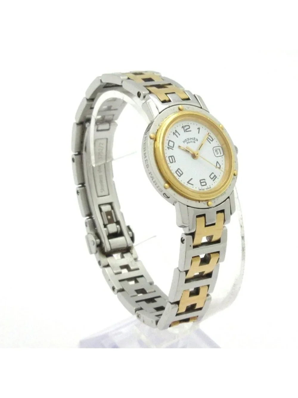 Hermes Watch Clipper White